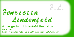 henrietta lindenfeld business card